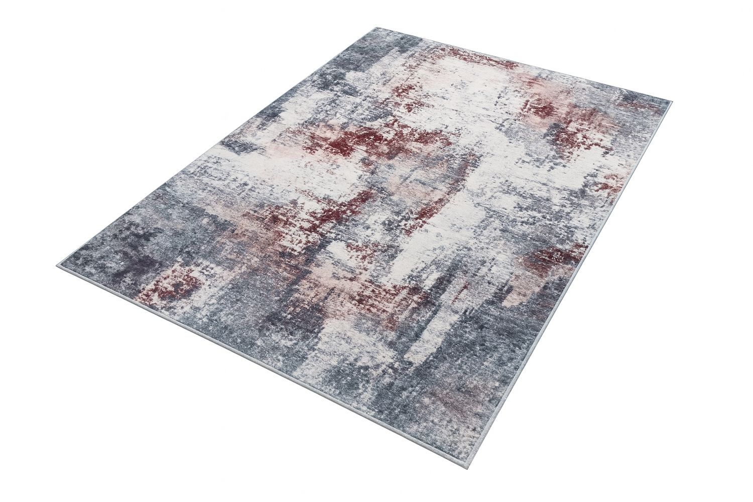 Xfrog Vintage Abstrakcyjny Dywan (Czerwony/Szary, 120 x 160 cm)