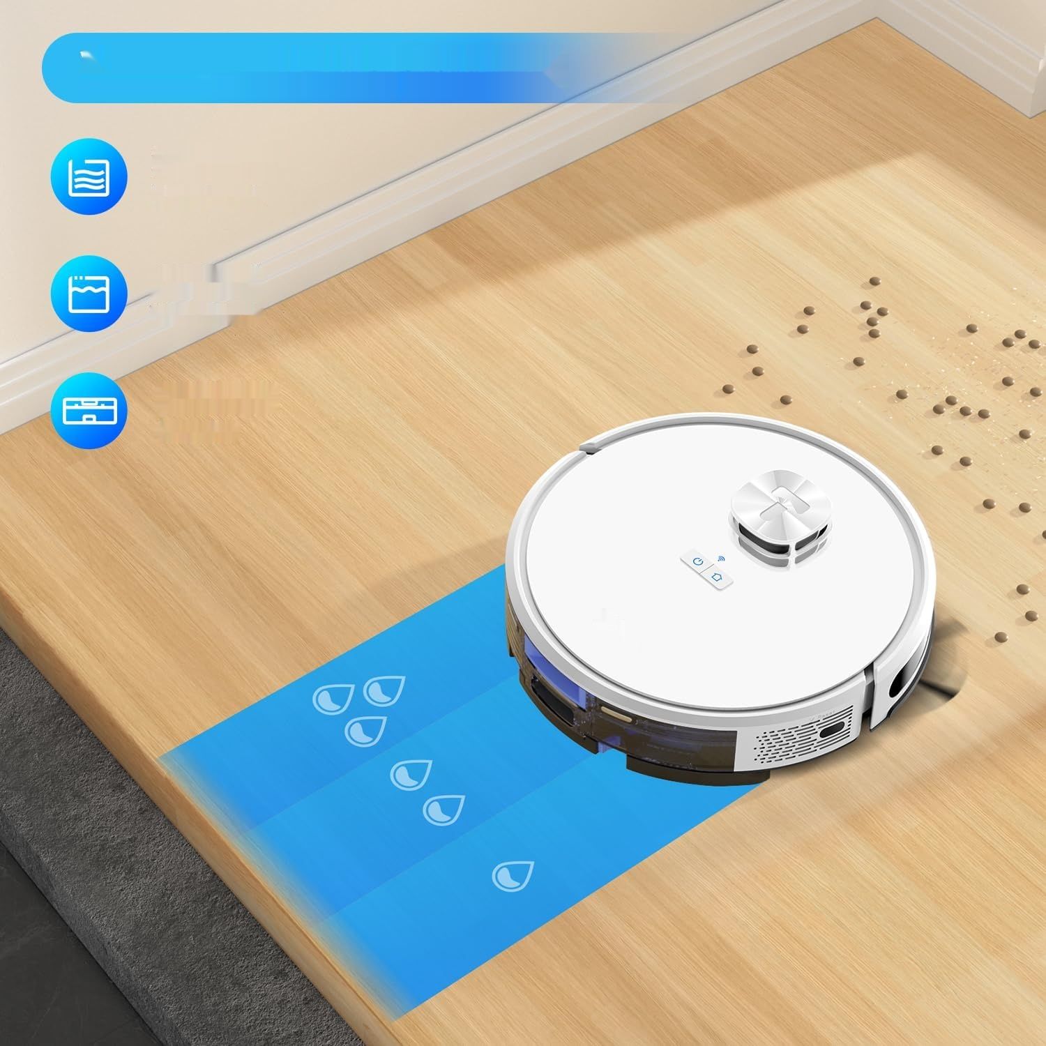 Tikom L9000 Odkurzacz Robot z funkcją mopowania, nawigacja LiDAR