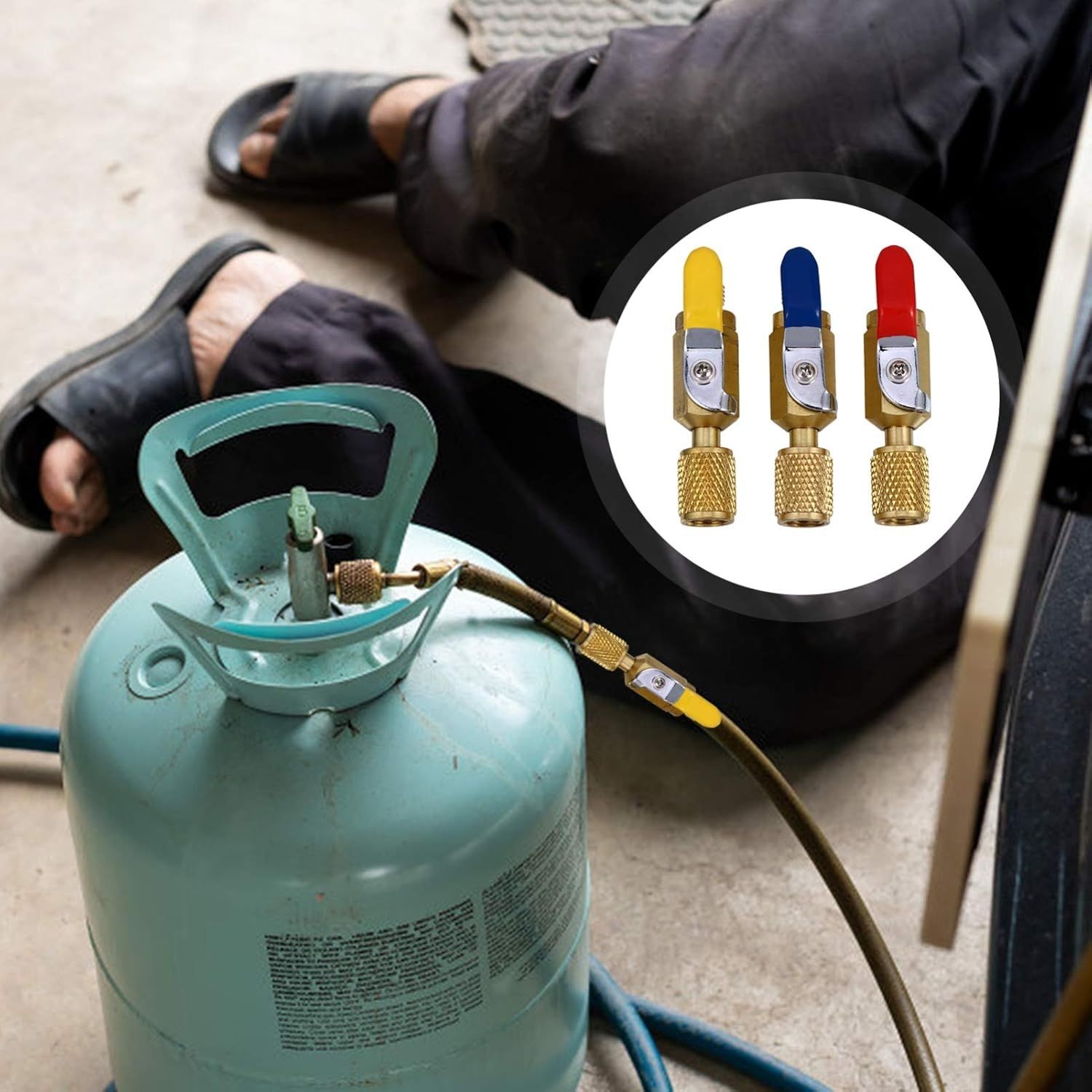 FAVOMOTO 3 Sztuki Zawory Klimatyzacji Zawór Włącz-Wyłącz Do Chłodzenia AC