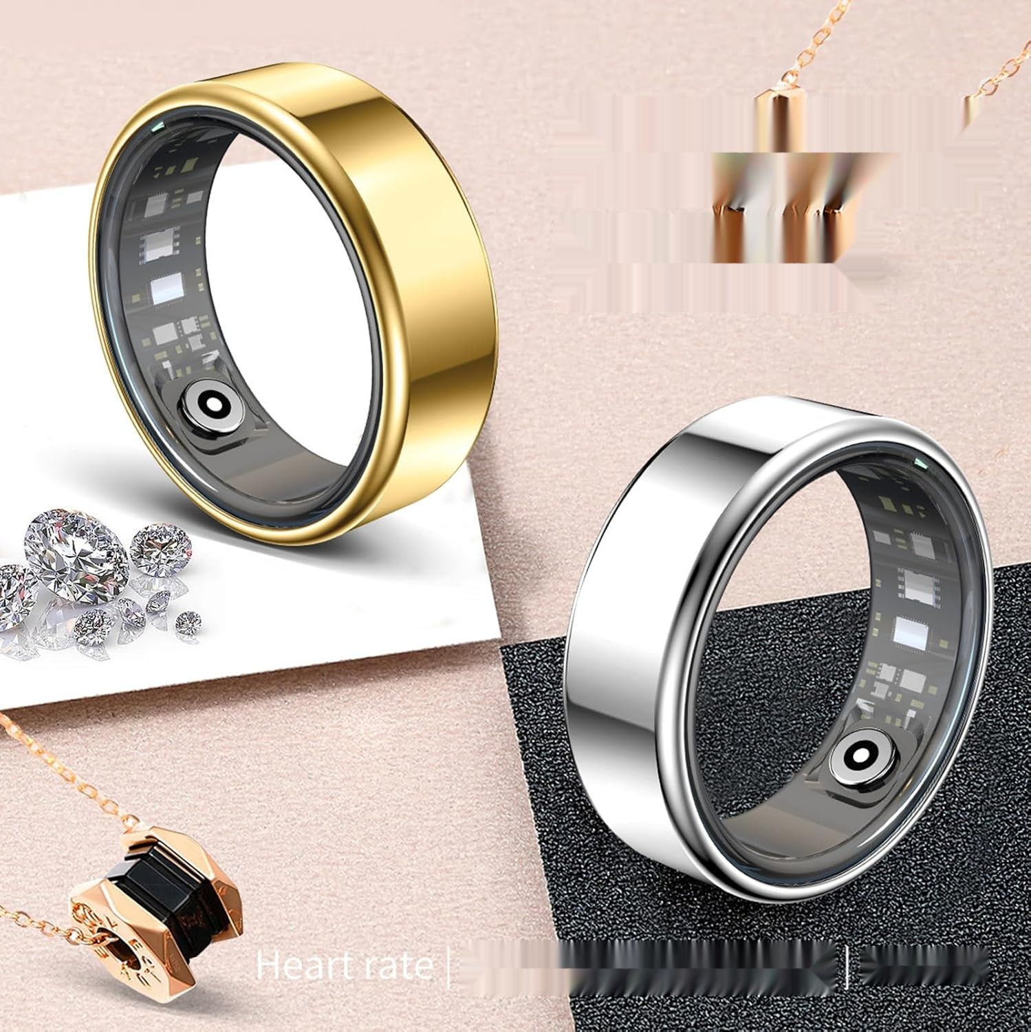 Pierścień Smart dla Mężczyzn i Kobiet z funkcjami monitorowania kondycji.