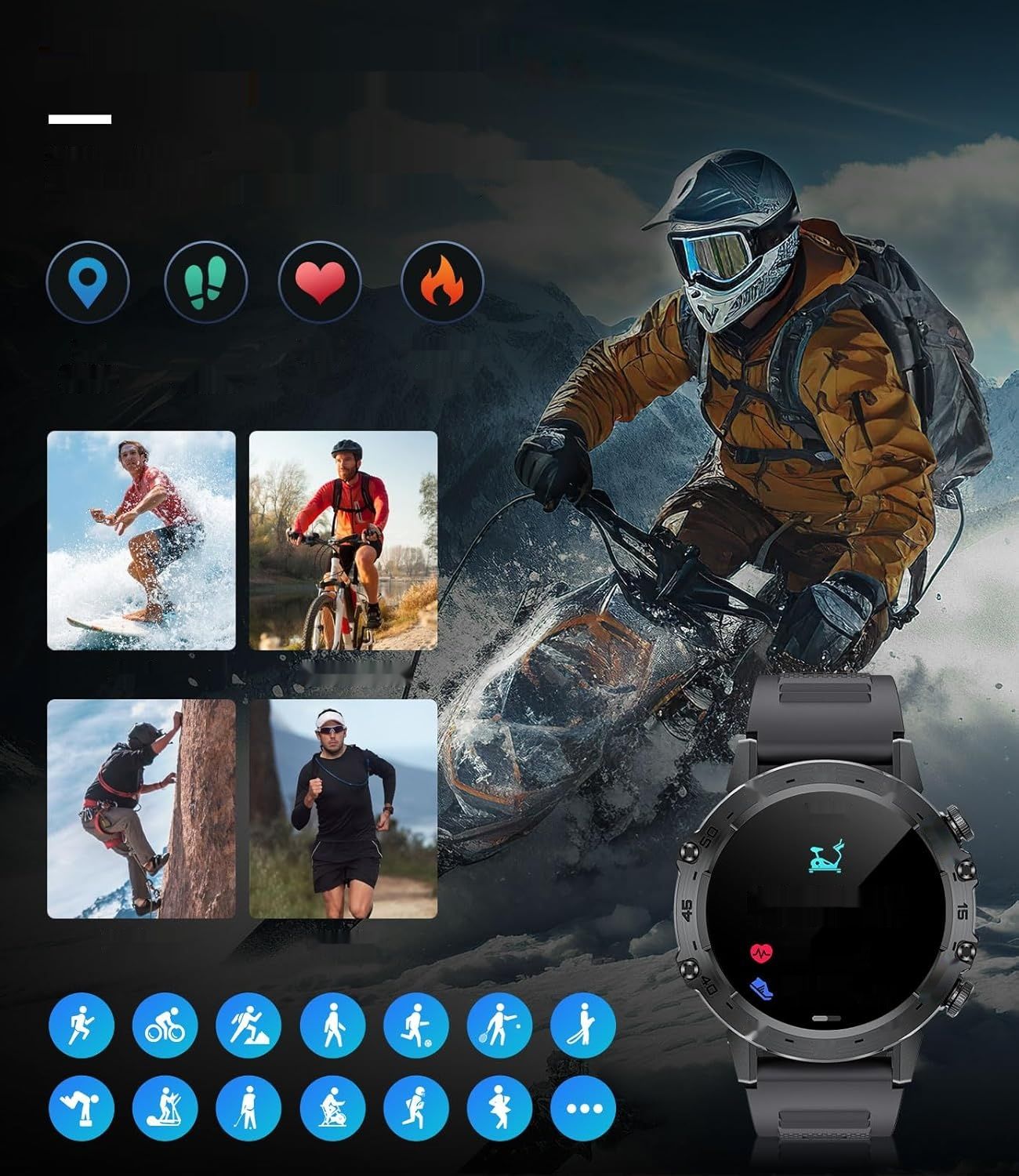 Męski Smartwatch LIGE