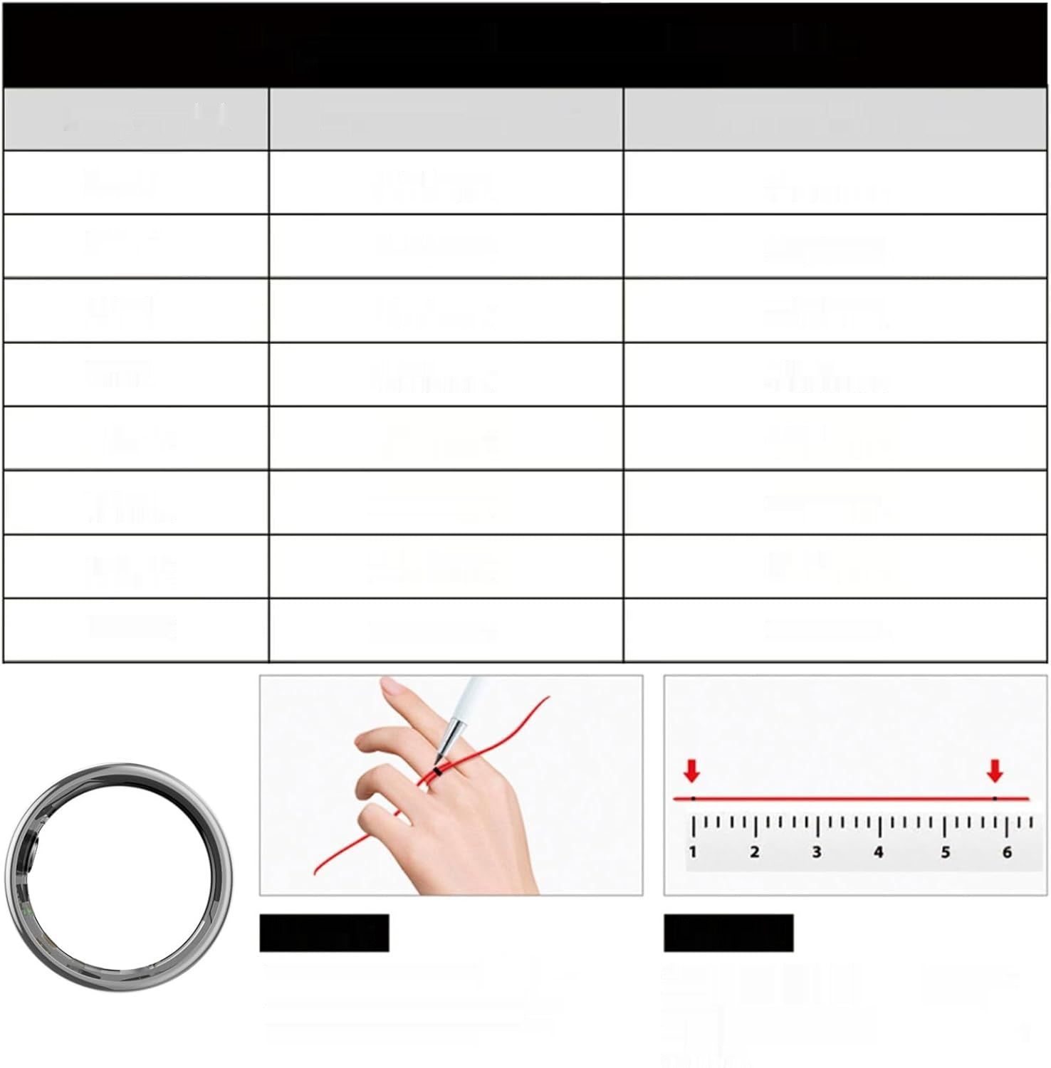 Pierścień Smart dla Mężczyzn i Kobiet z funkcjami monitorowania kondycji.