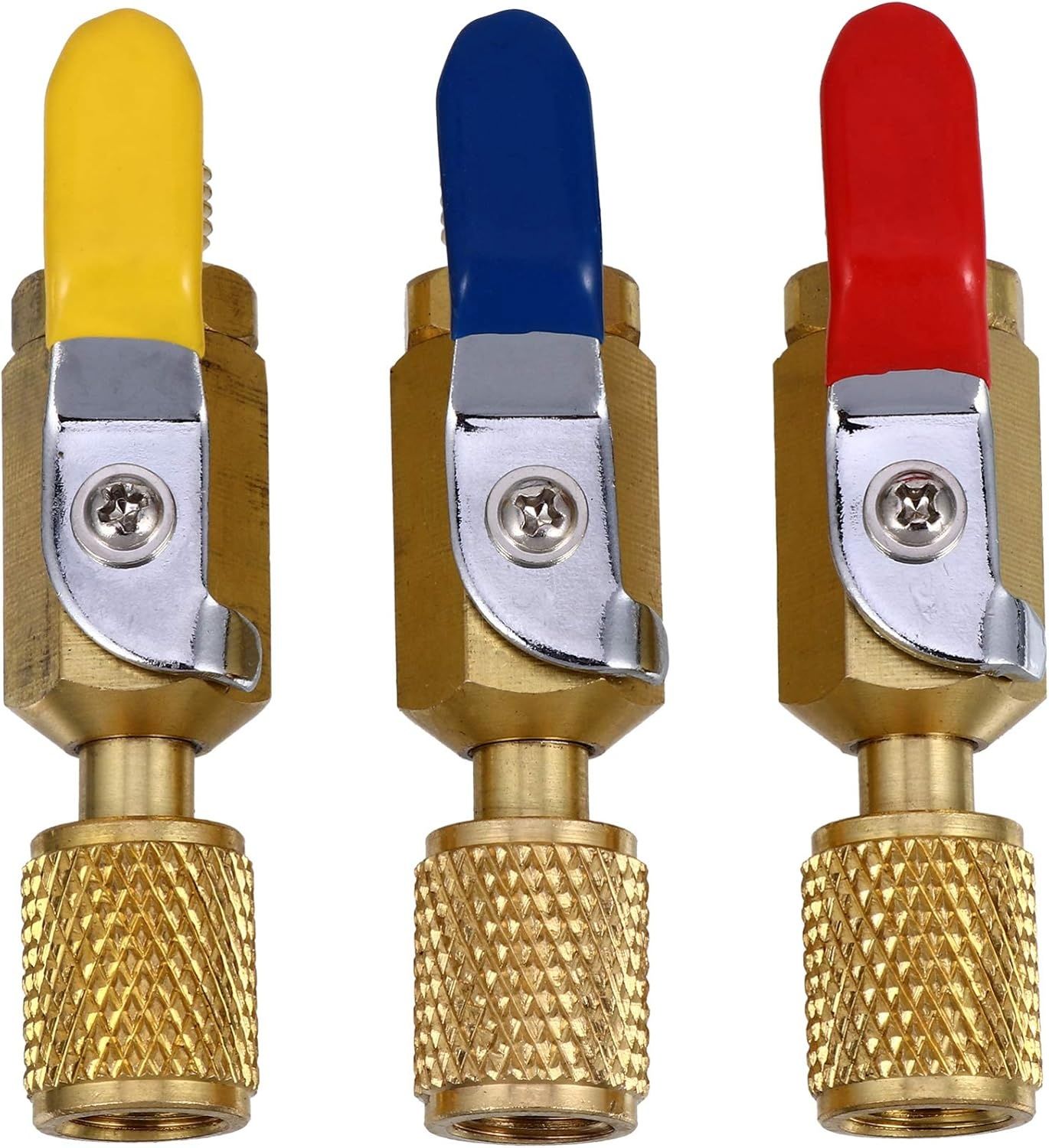 FAVOMOTO 3 Sztuki Zawory Klimatyzacji Zawór Włącz-Wyłącz Do Chłodzenia AC