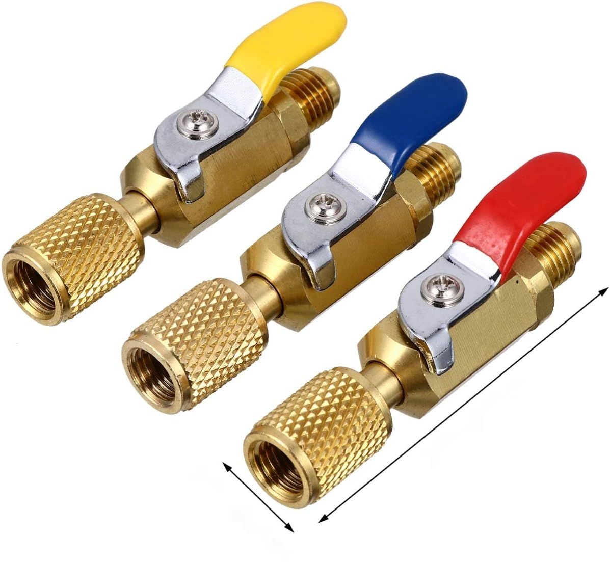 FAVOMOTO 3 Sztuki Zawory Klimatyzacji Zawór Włącz-Wyłącz Do Chłodzenia AC