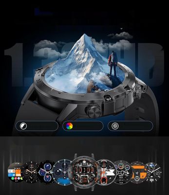 LIGE Męski Smartwatch, 1,39-calowy, brązowy, kompatybilny z Android i iOS.
