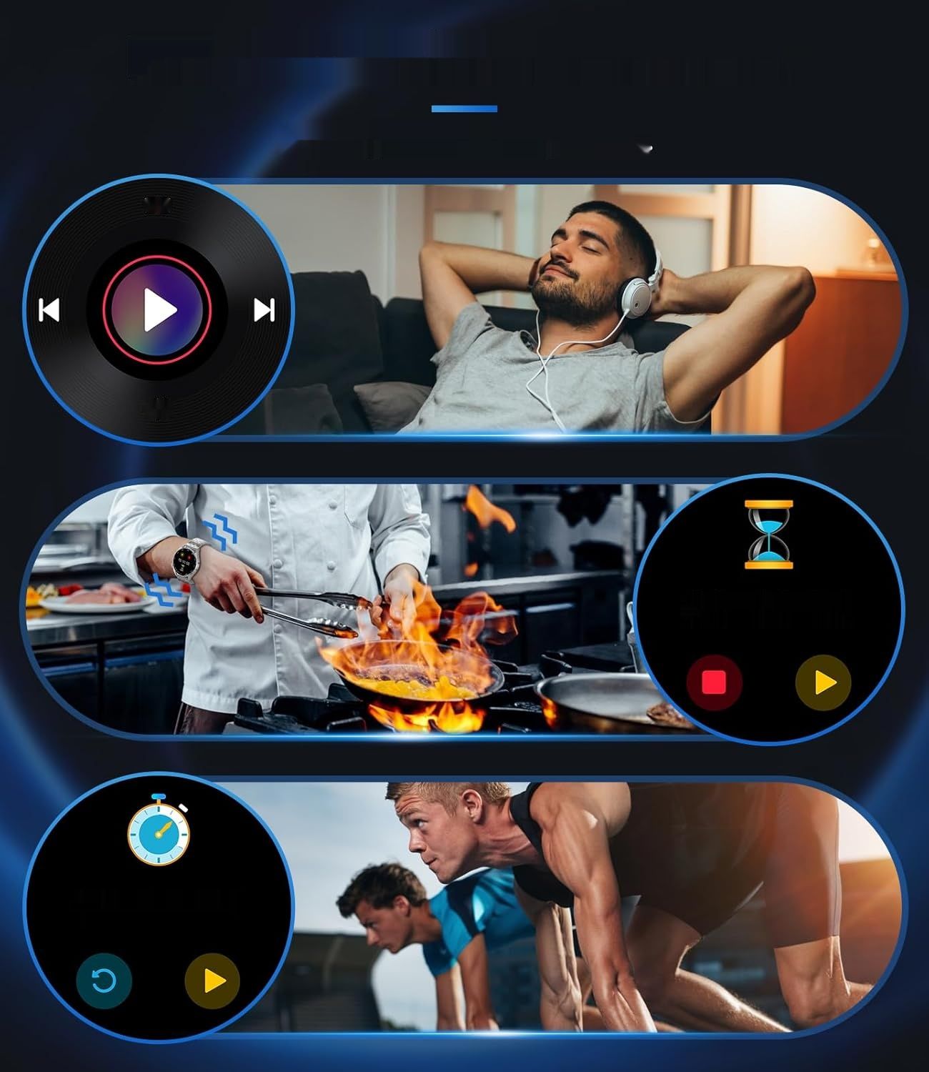 Smartwatch męski LIGE, 1,39&quot; HD, 100+ trybów, IP68, Srebrny