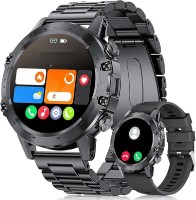 Męski Smartwatch LIGE z funkcją telefonu, 1,39-calowy wojskowy smartwatch.