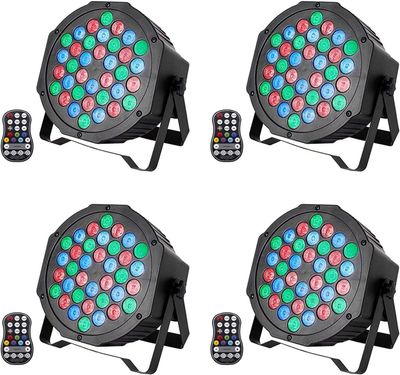 UKing 4PCS RGB Par LED Batterie DMX Bezprzewodowy, Ładowalny 36 LED