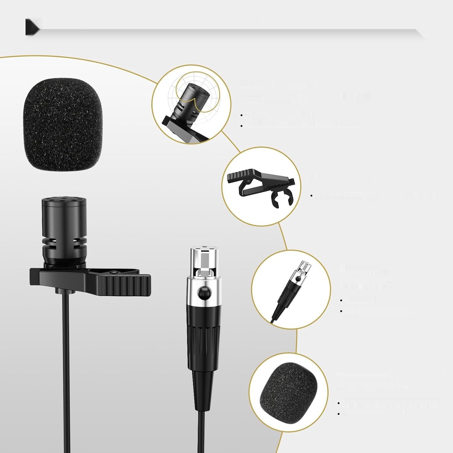 TONOR System mikrofonu bezprzewodowego UHF z podwójnym zestawem słuchawkowym i krawatowym