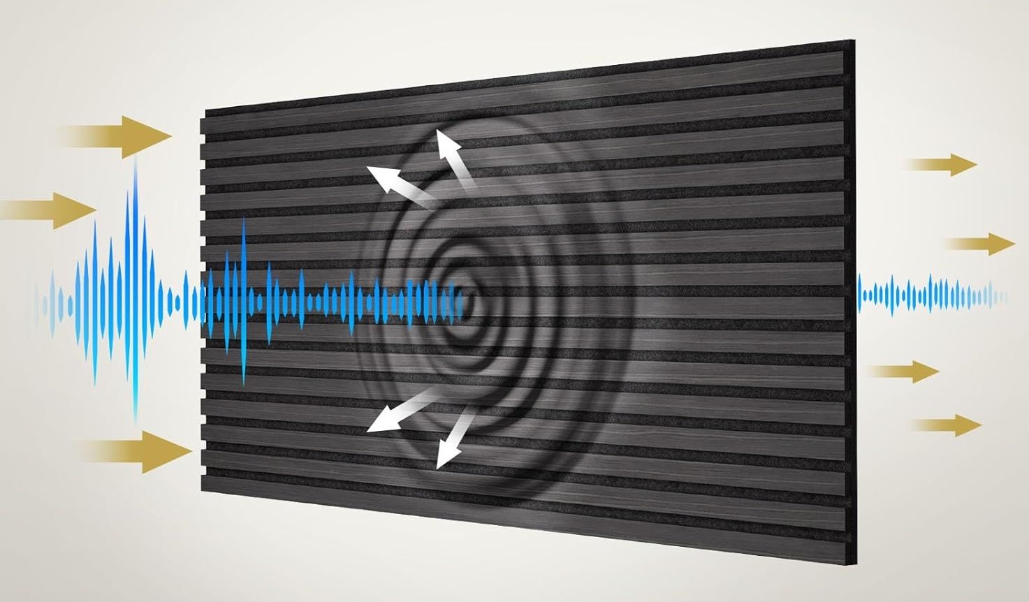 TONOR zestaw 4 paneli dźwiękochłonnych, samoprzylepna płytka ścienna