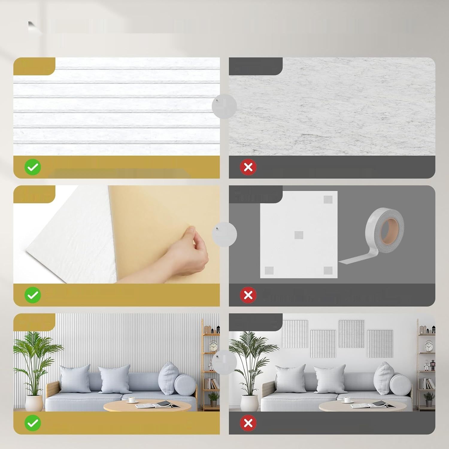 TONOR 6 Zestaw Dużych Paneli Akustycznych, 120x60x0,9cm