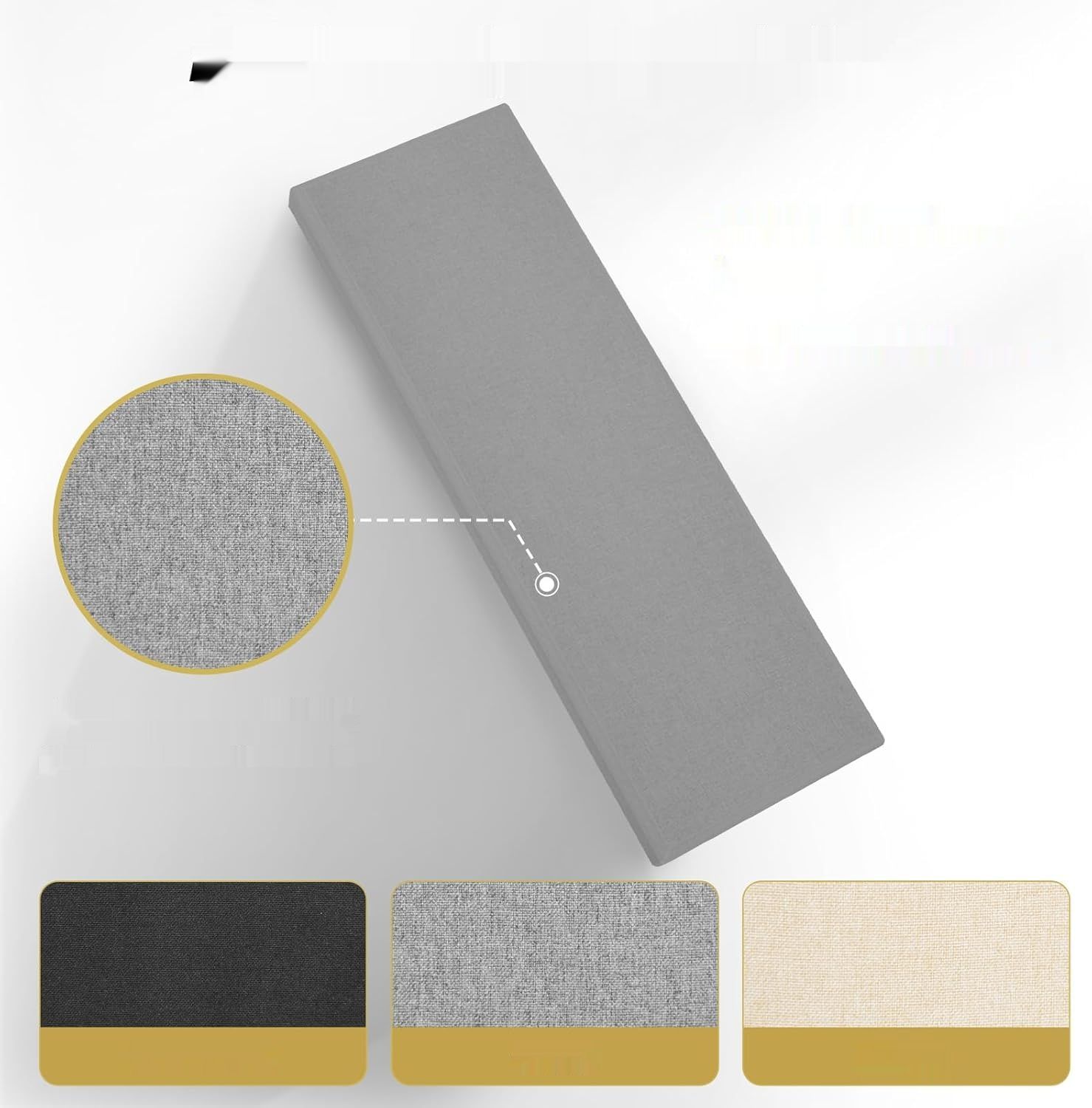 TONOR 4 sztuki duże panele akustyczne, 90 x 30 x 5,2 cm, szare