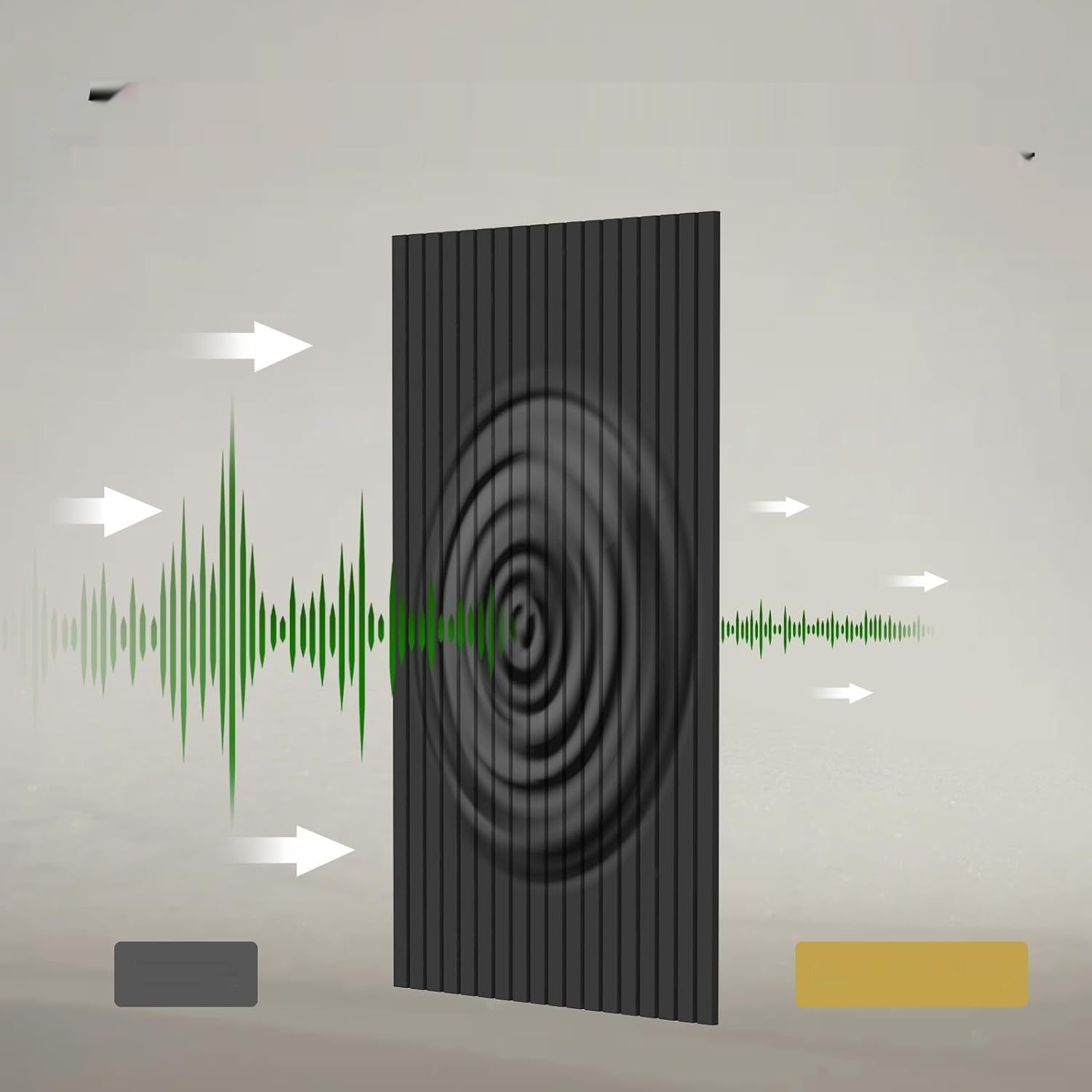 TONOR 4-częściowy zestaw paneli akustycznych, 120x60x0.9 cm, czarne.