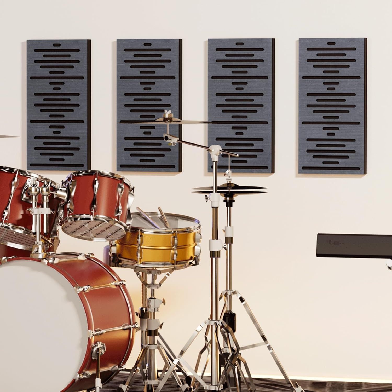 TONOR 4 sztuki paneli dekoracyjnych, 60x30x4,7 cm, samoprzylepny 3D