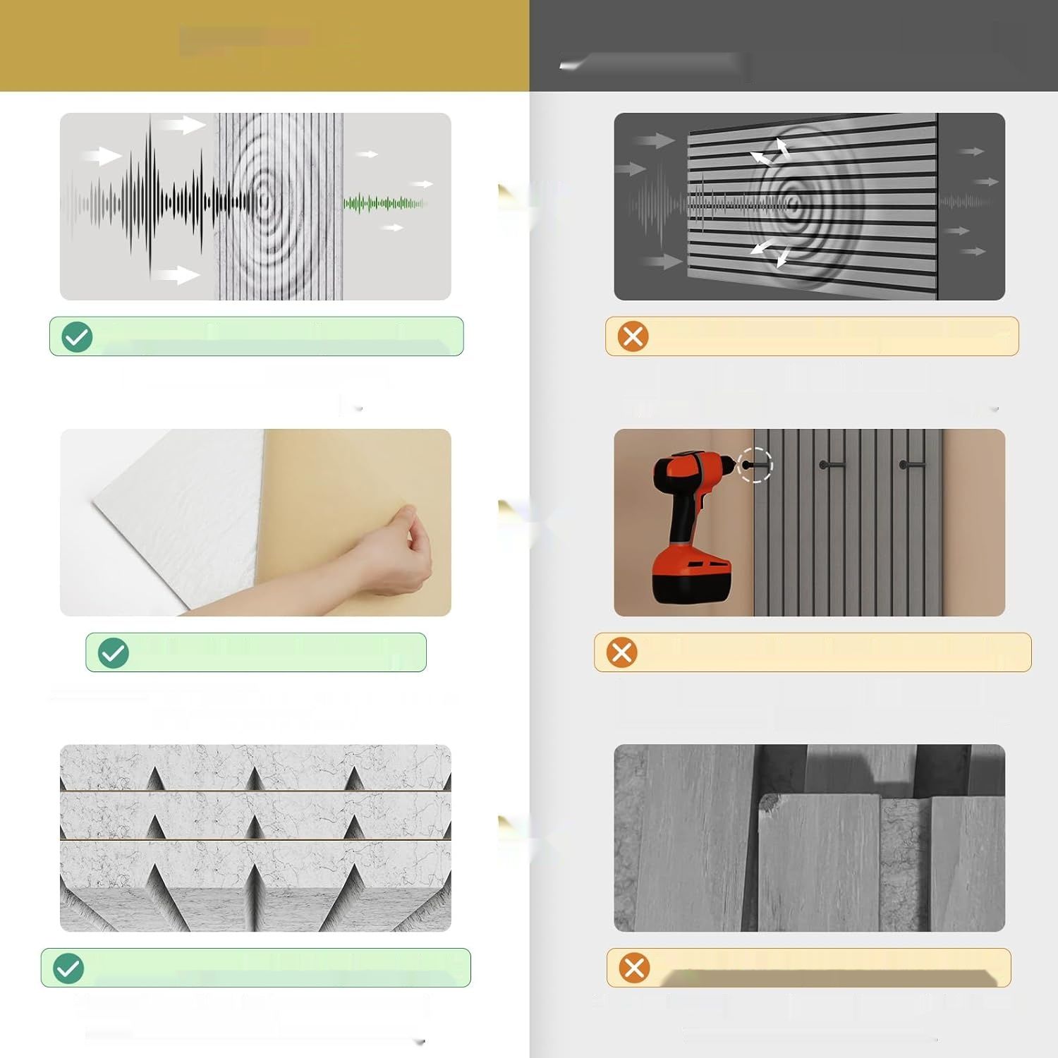 TONOR Zestaw 4 paneli akustycznych samoprzylepnych