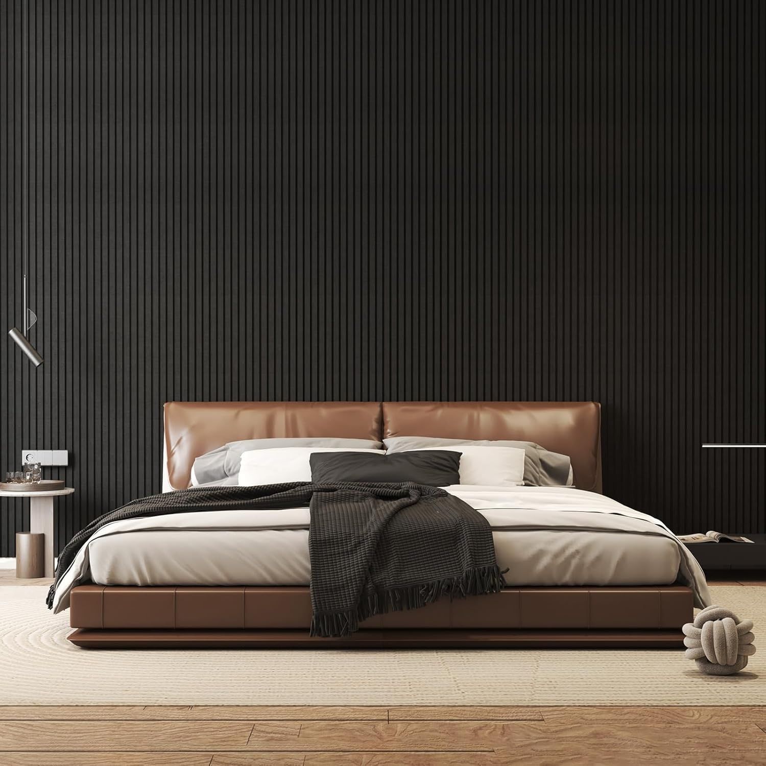 TONOR 4-częściowy zestaw paneli akustycznych, 120x60x0.9 cm, czarne.