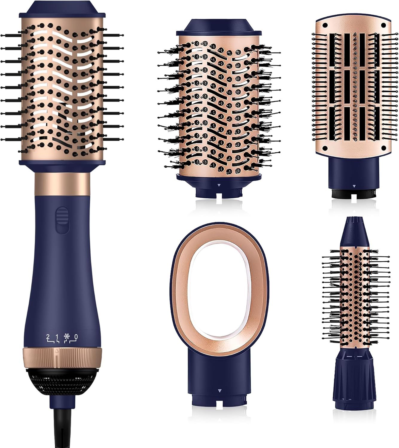 UKLISS 4 w 1 Stylizator do Włosów, Suszarka do Włosów z 4 Nasadkami