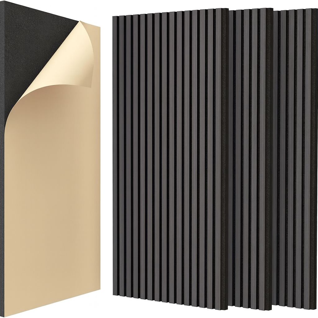 TONOR 4-częściowy zestaw paneli akustycznych, 120x60x0.9 cm, czarne.