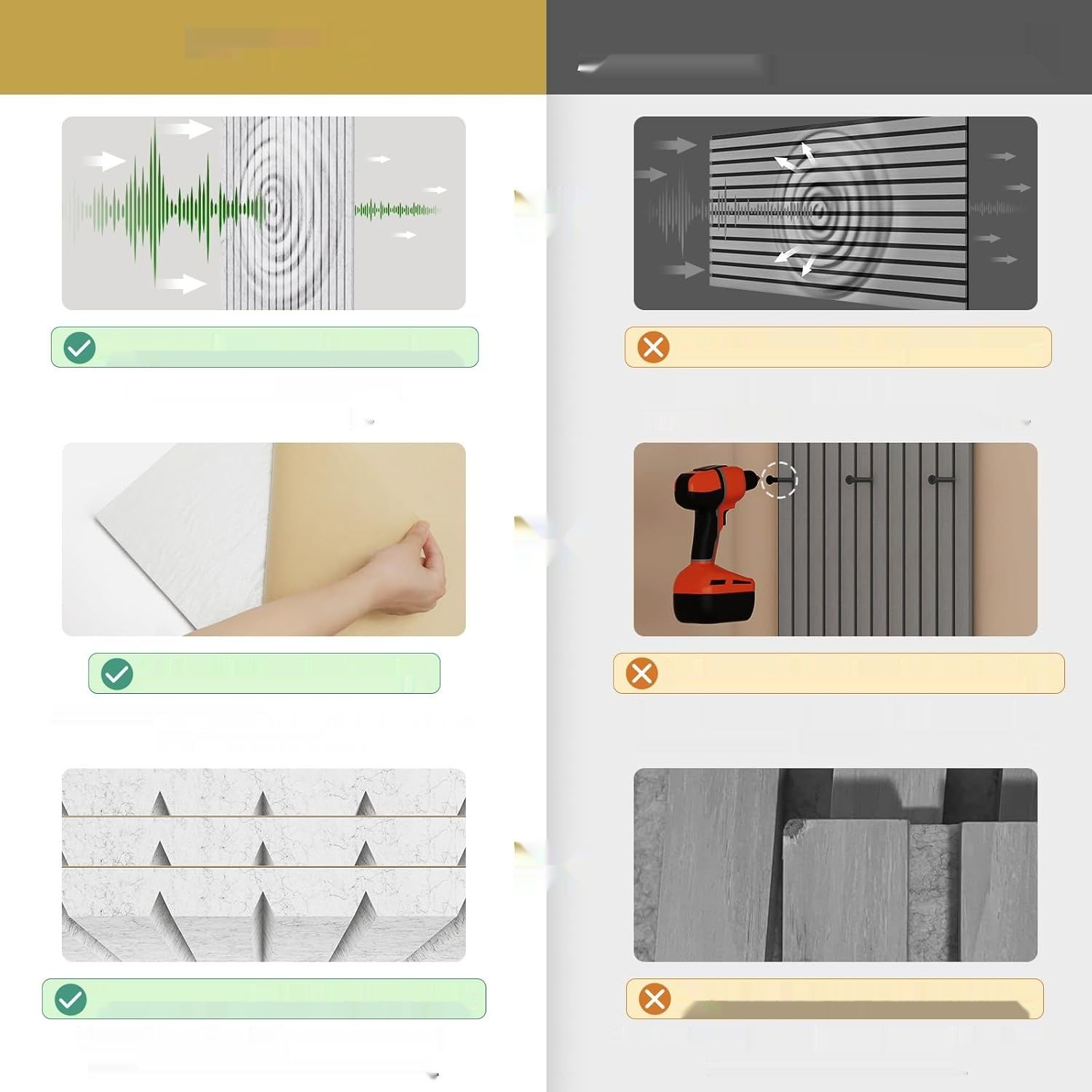 TONOR Zestaw 4 paneli akustycznych samoprzylepnych