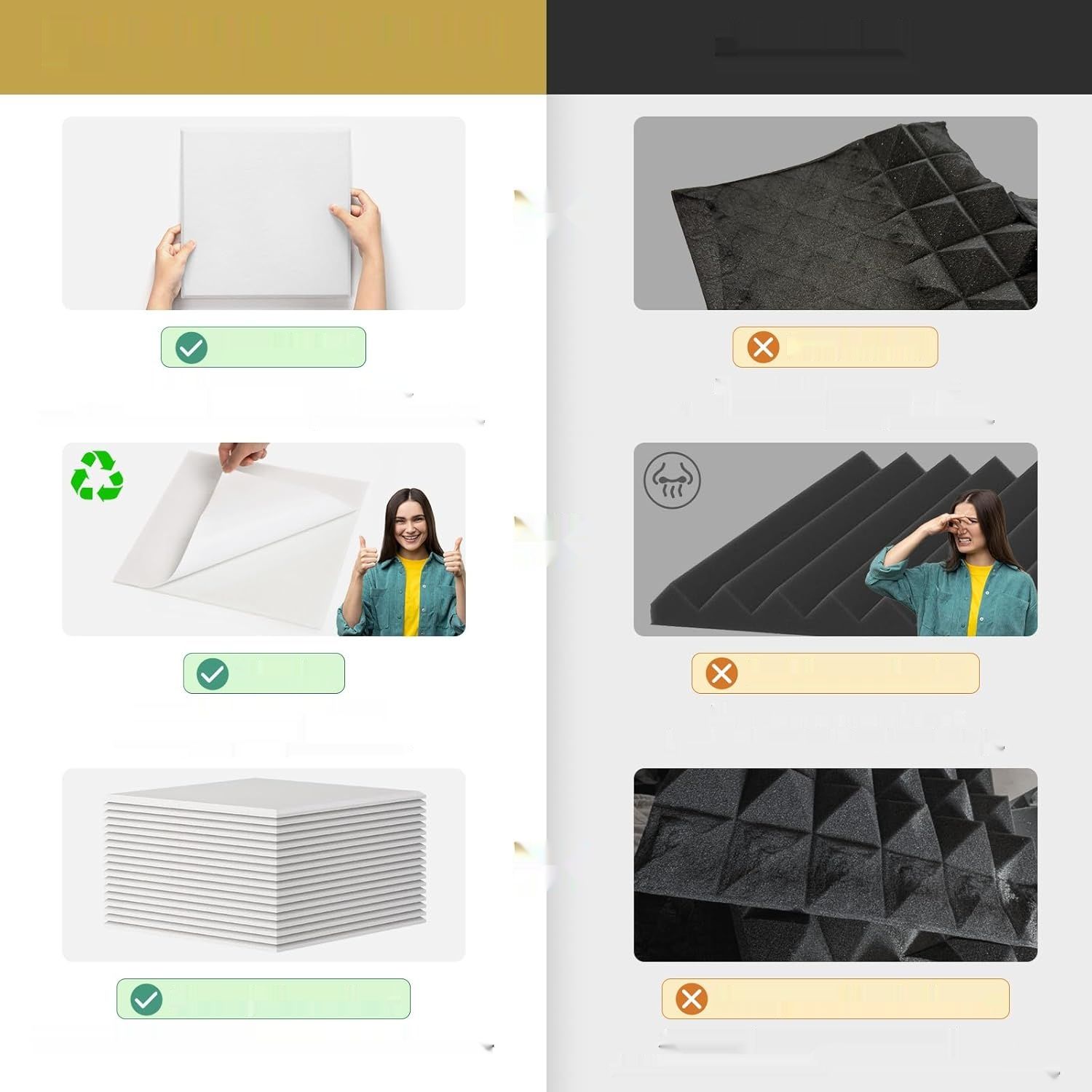 TONOR Pianka Akustyczna Zestaw 48 Paneli