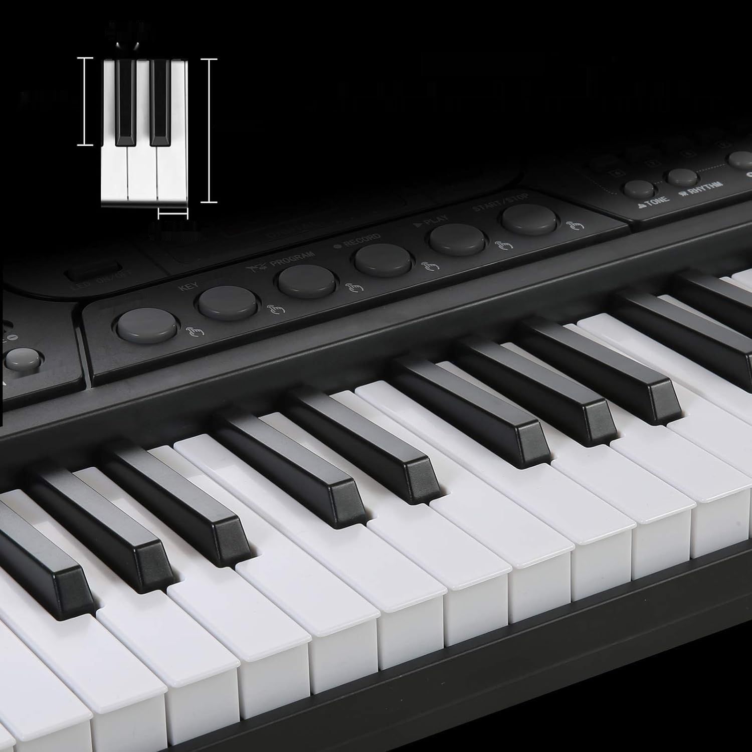 Hricane Keyboard pianina z 61 klawiszami z mikrofonem