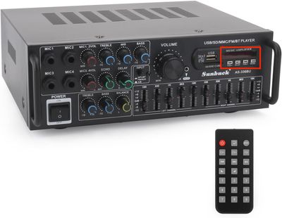 Areyourshop Wzmacniacz HiFi Stereo PA z Bluetooth 5.0 2000W