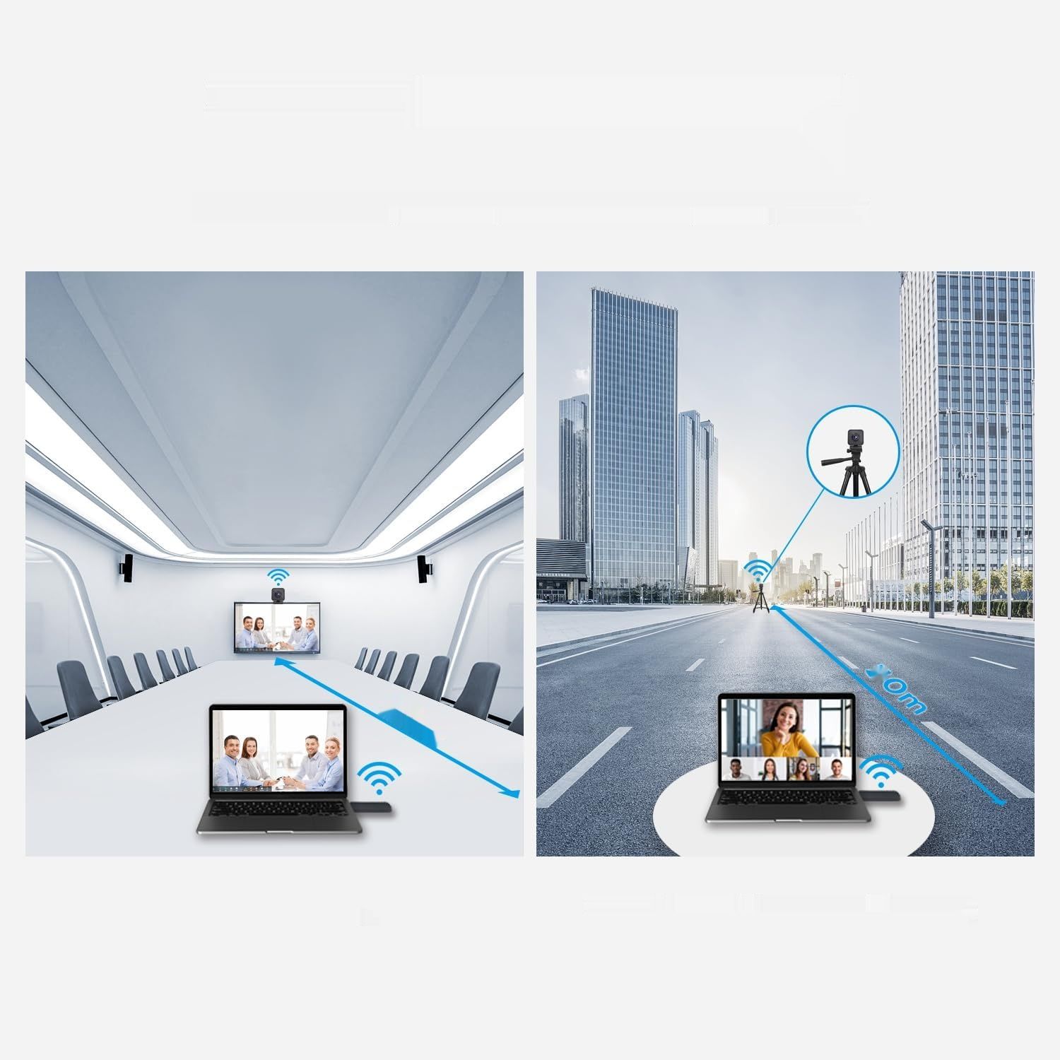 TOALLIN Bezprzewodowa Kamera Internetowa do PC, 1080P Full HD