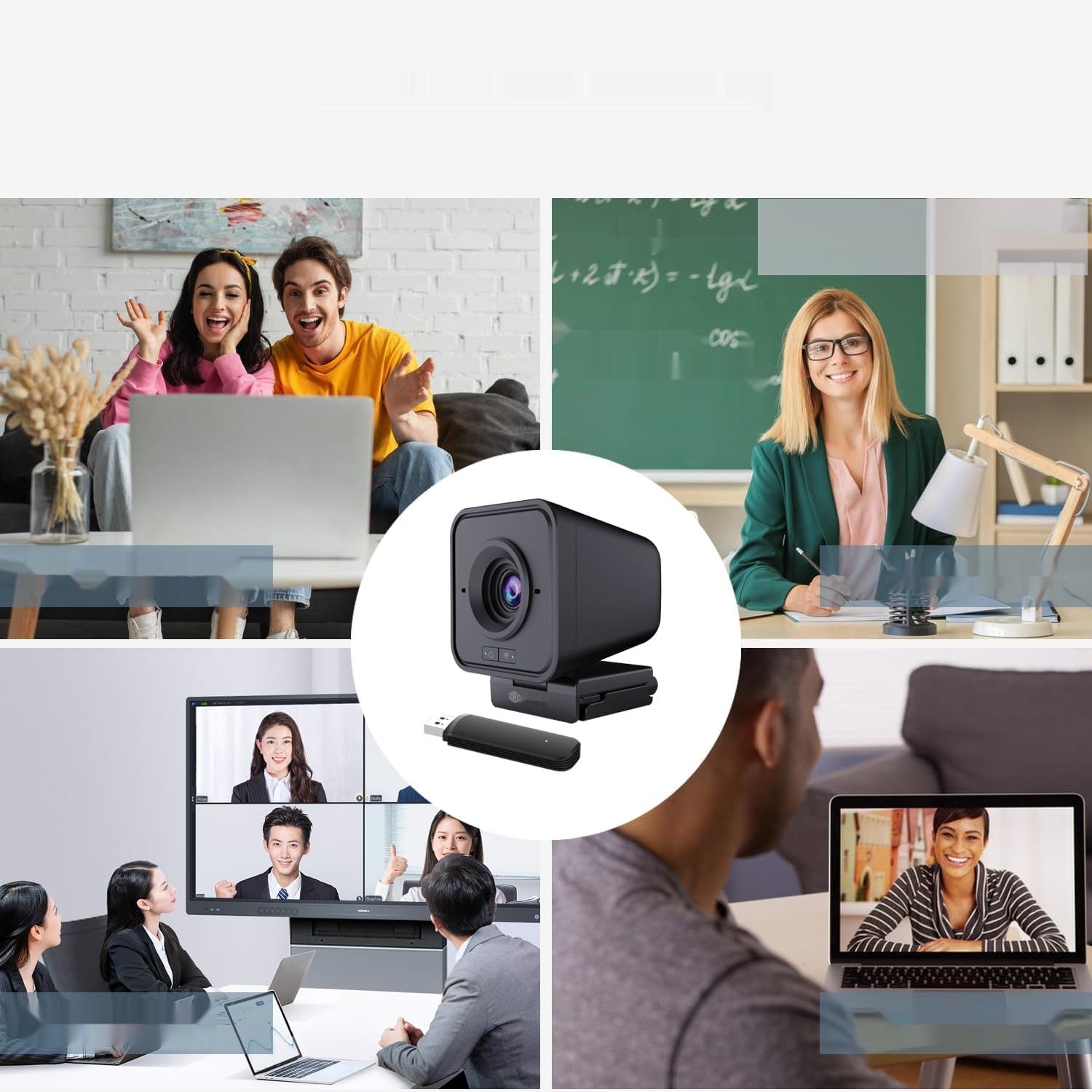 TOALLIN Bezprzewodowa Kamera Internetowa do PC, 1080P Full HD