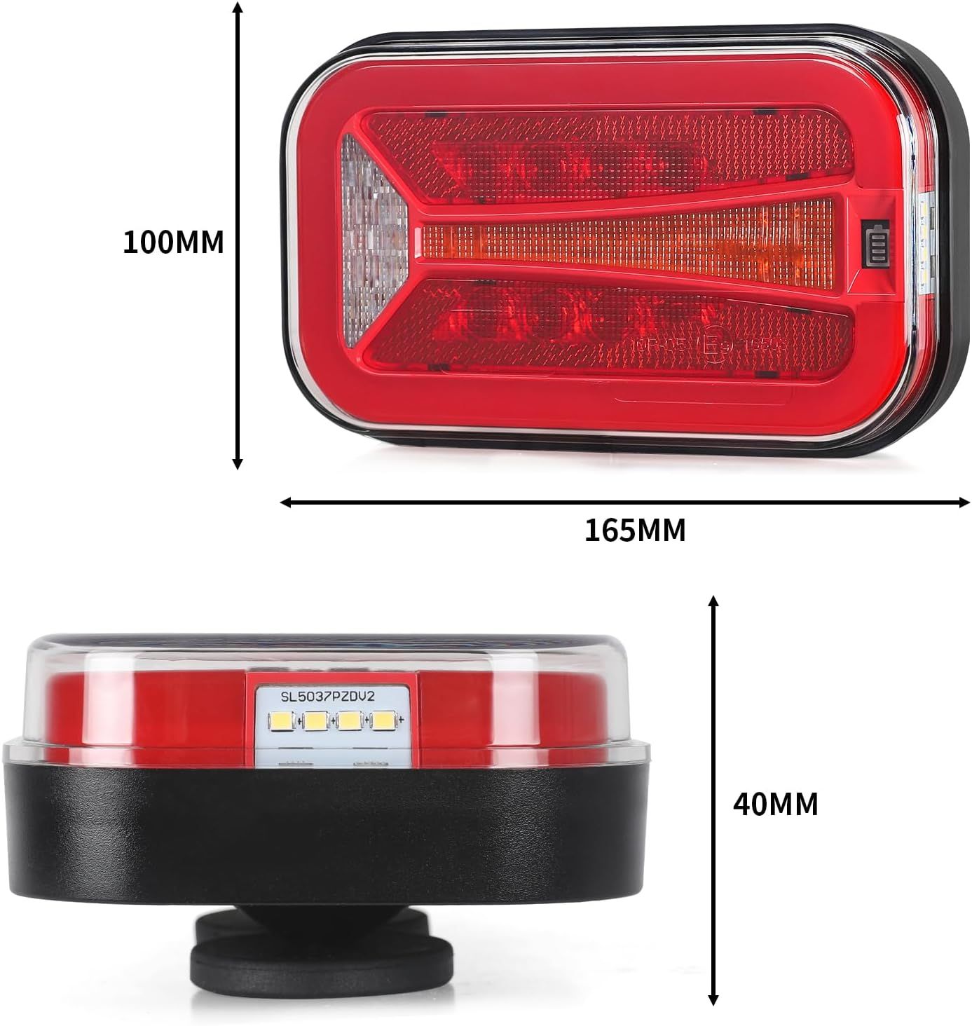 AOHEWEI Magnetyczny bezprzewodowy zestaw tylnych świateł LED do przyczepy