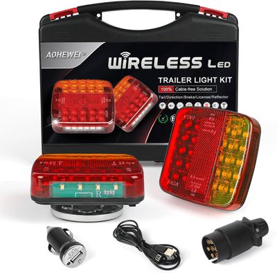 AOHEWEI Bezprzewodowe lampy LED Zestaw świateł tylnych z magnesami