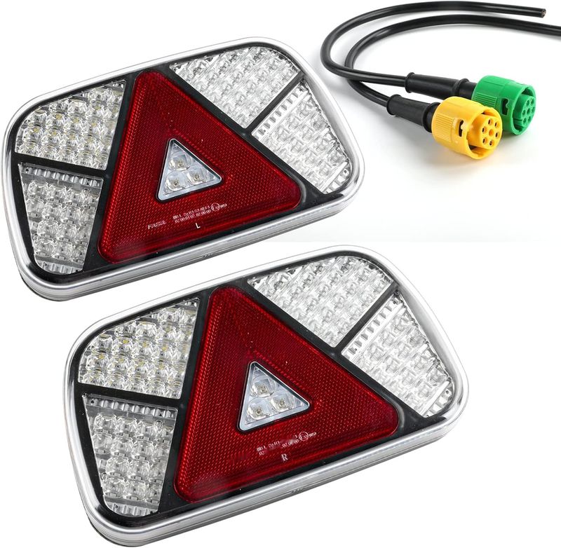 AOHEWEI Zestaw lamp tylnych do przyczepy 12V/24V