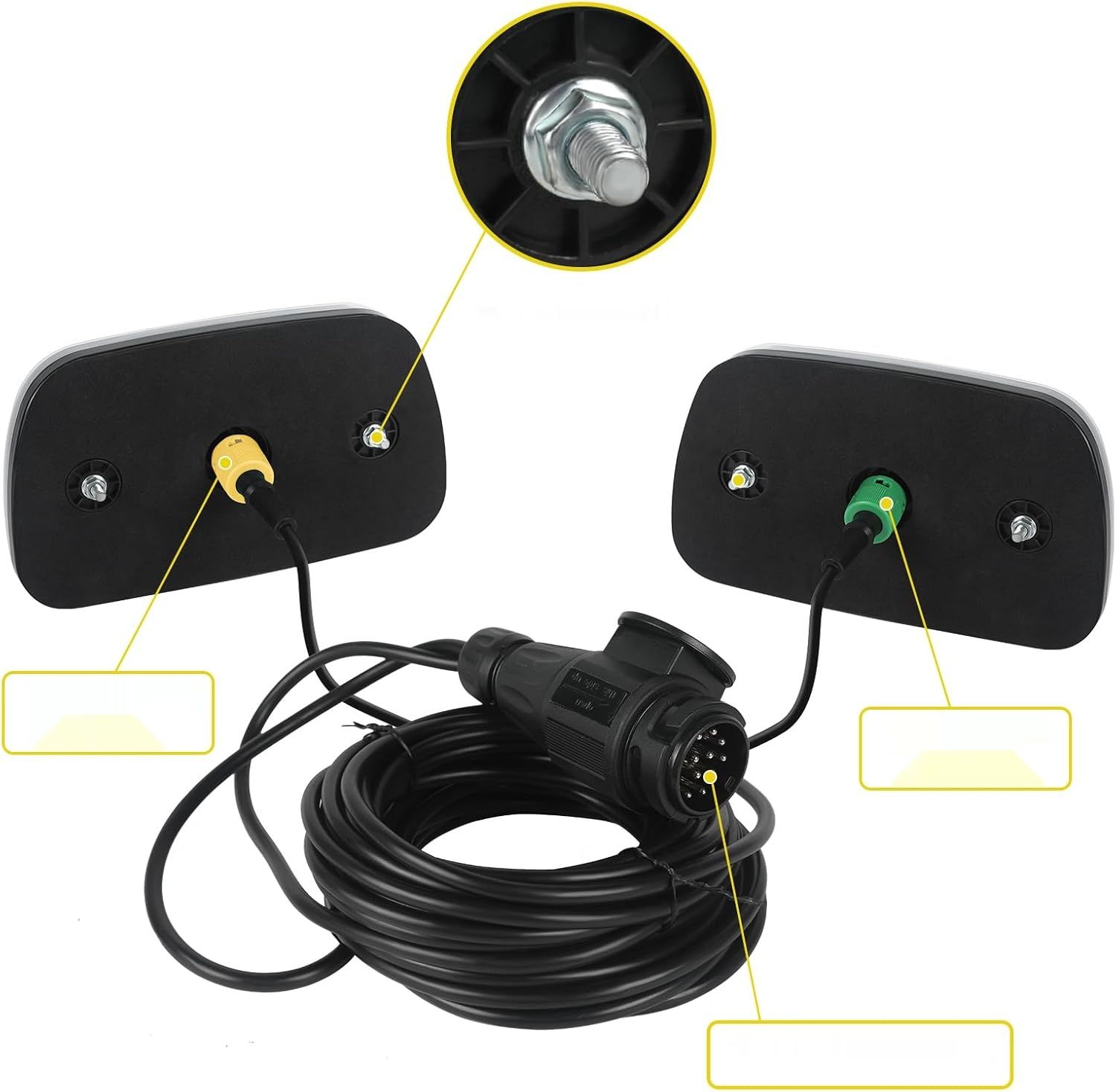 AOHEWEI Zestaw świateł tylnych do przyczep, 12V/24V