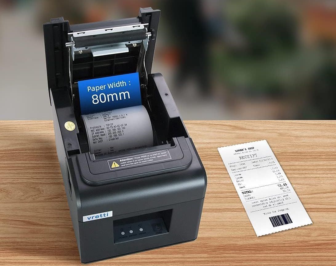 Drukarka termiczna 58 mm, drukarka biletów VRETTI z portem szeregowym USB