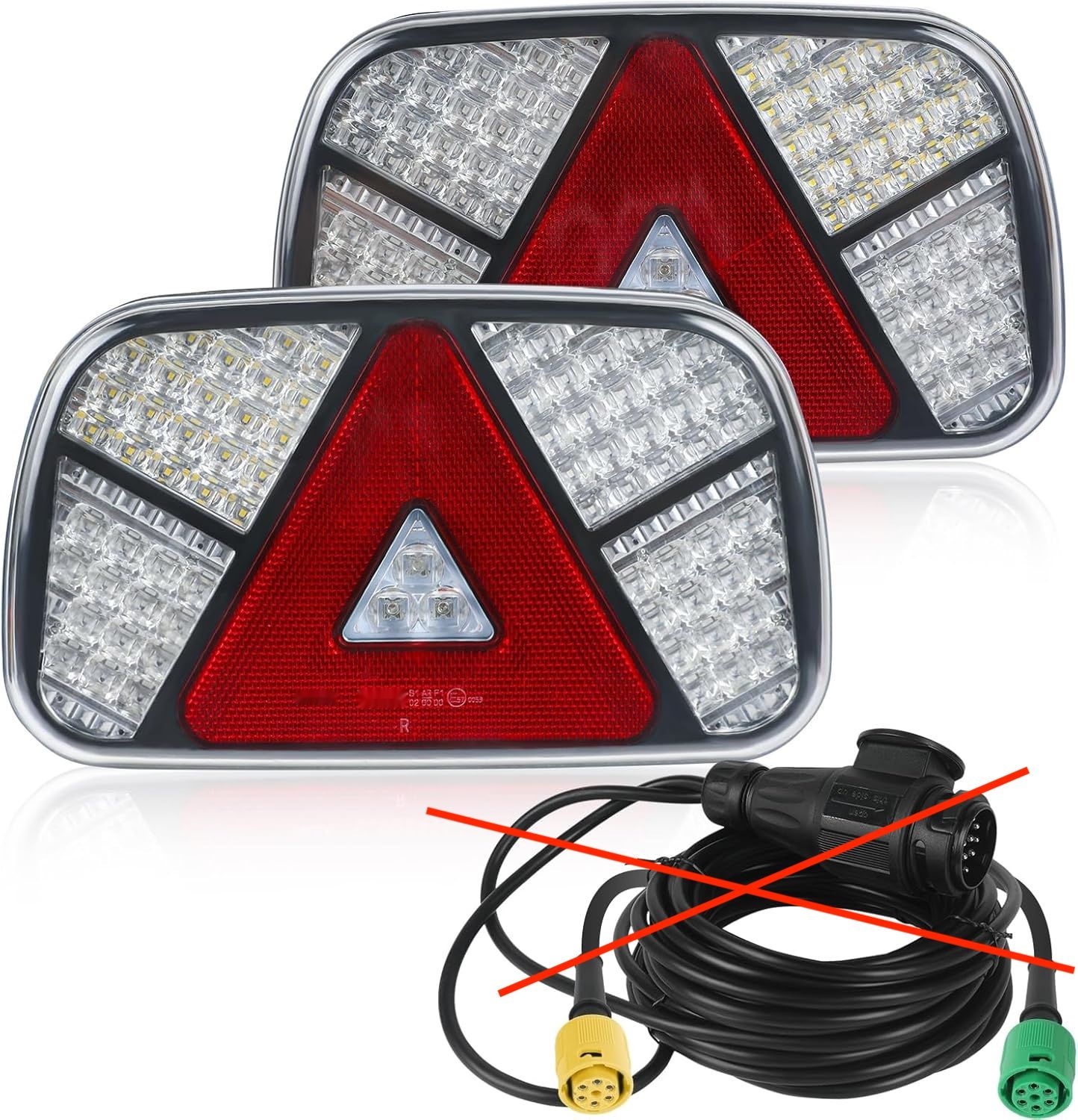 AOHEWEI Zestaw świateł tylnych do przyczep, 12V/24V