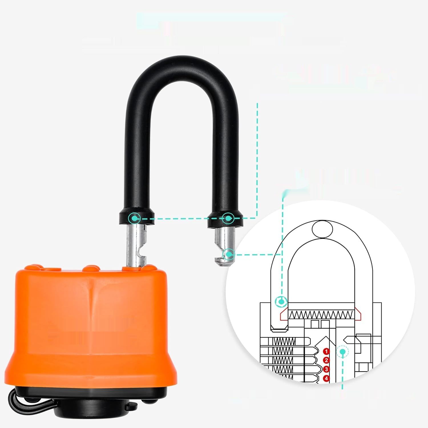 KAWAHA 91/40L-2P Wodoodporne laminowane kłódki z kluczem