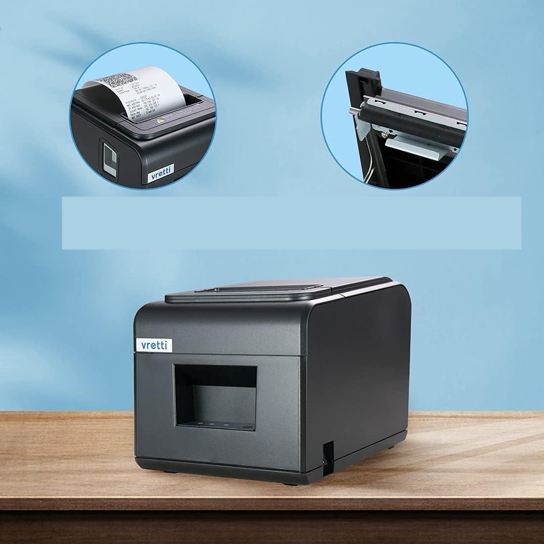 Drukarka termiczna 58 mm, drukarka biletów VRETTI z portem szeregowym USB