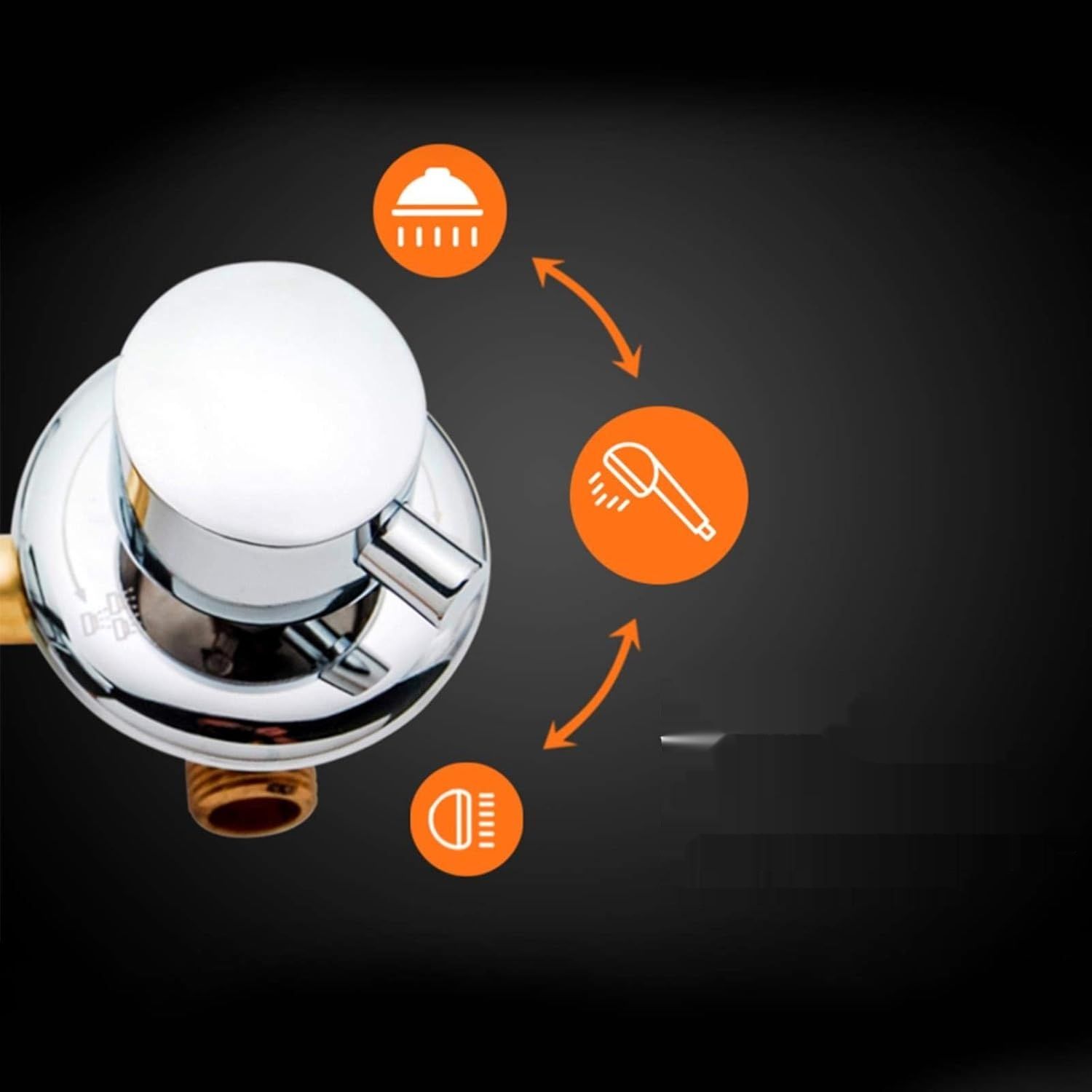 AFUDER prysznic Mosiężny kran prysznicowy Mosiądz chromowany