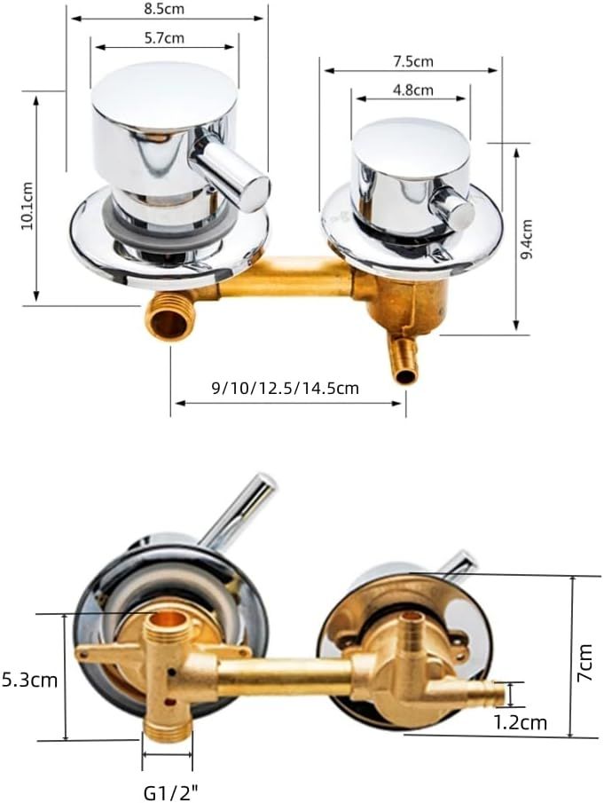 AFUDER prysznic Mosiężny kran prysznicowy Mosiądz chromowany