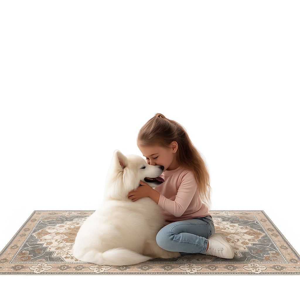 Dywan salonowy, żółty, 160 x 230 cm, styl vintage