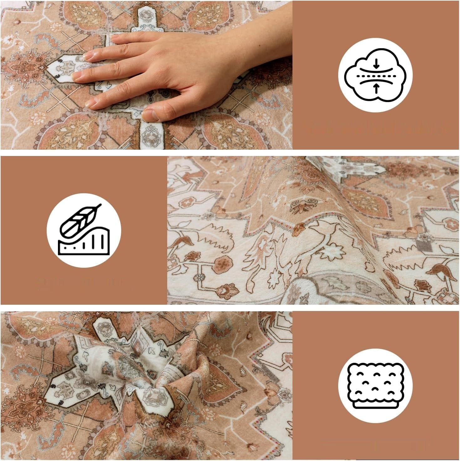 Dywan salonowy, żółty, 160 x 230 cm, styl vintage