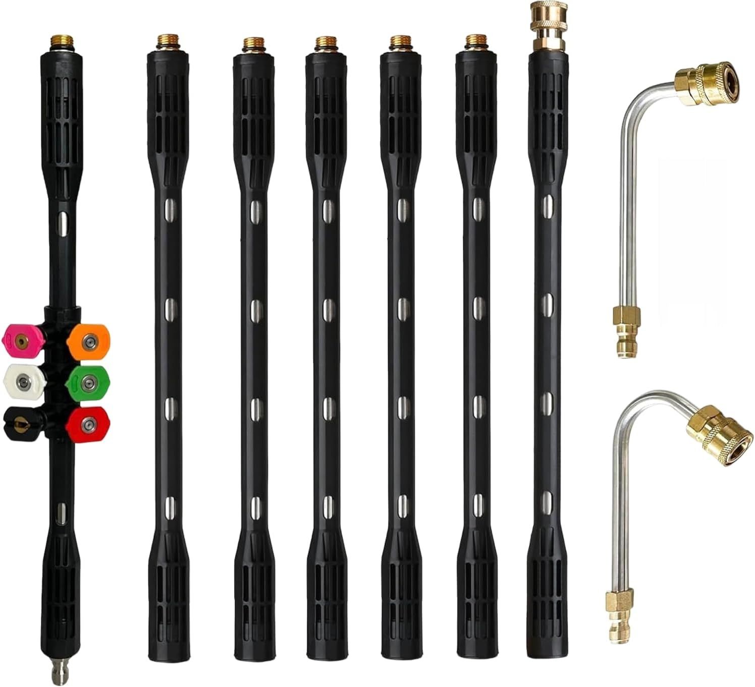 YUET Przedłużacz do myjki wysokociśnieniowej, lanca z 9 dyszami.