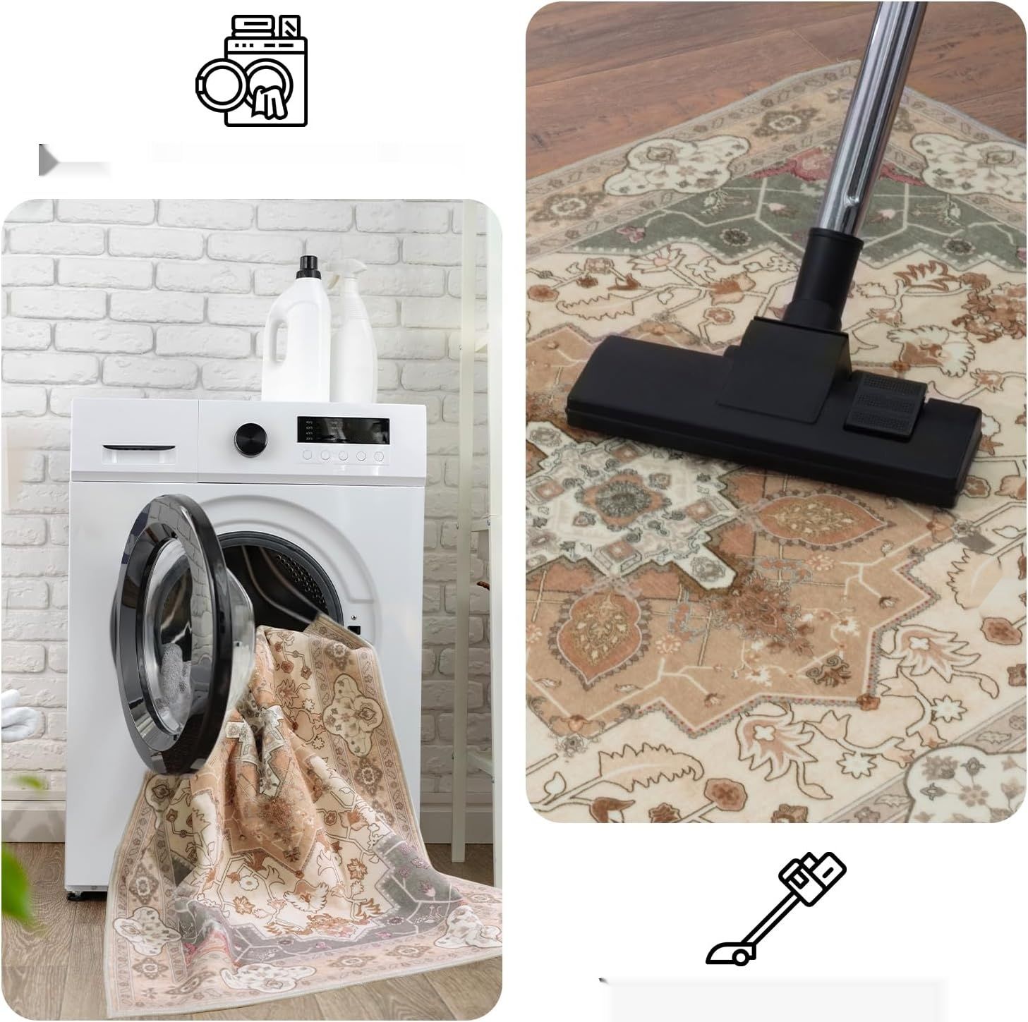 Dywan salonowy, żółty, 160 x 230 cm, styl vintage