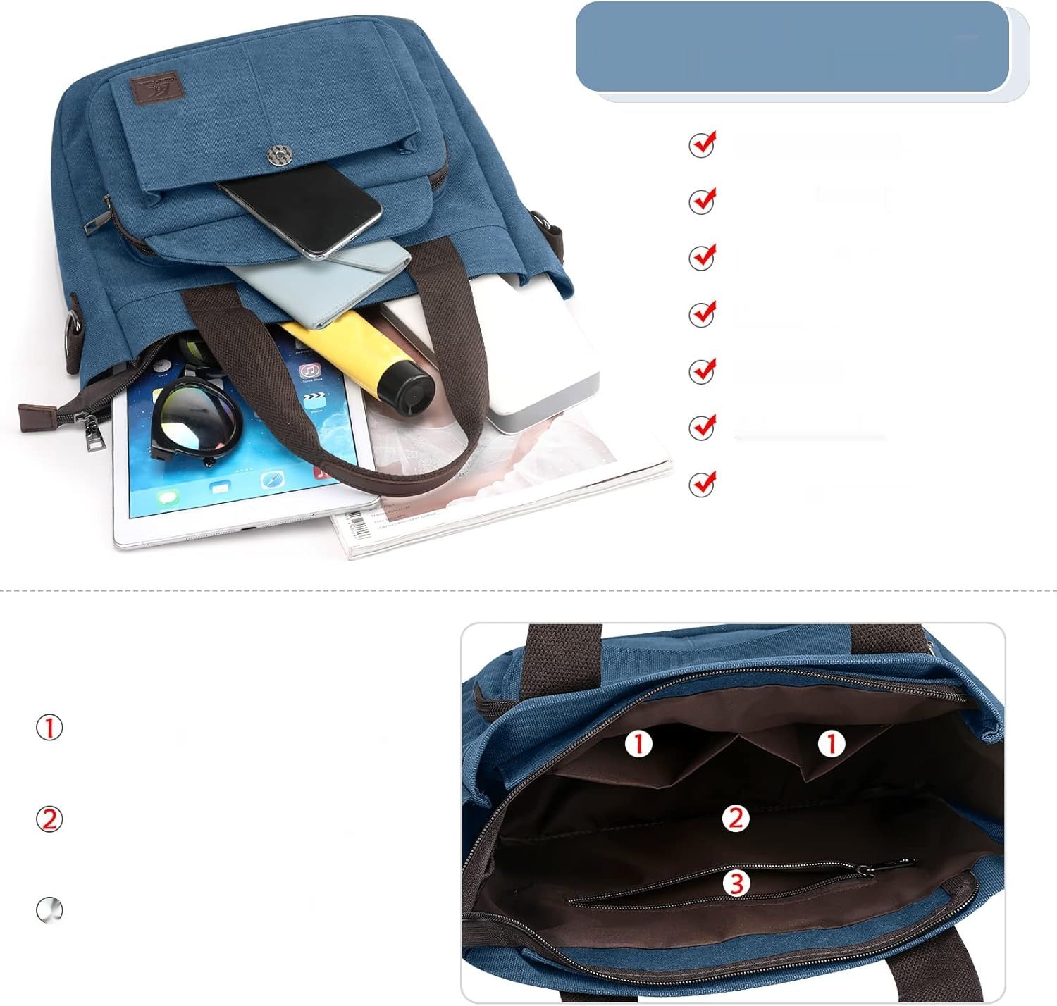 DIRRONA Torba damska Canvas