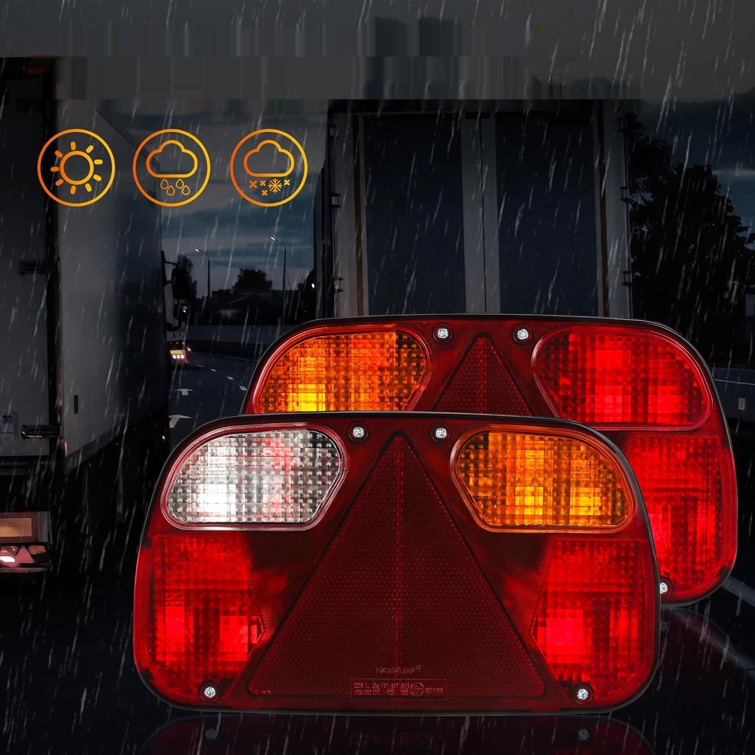 AOHEWEI Zestaw Tylnych Świateł Przyczepy Lampa Hamulcowa