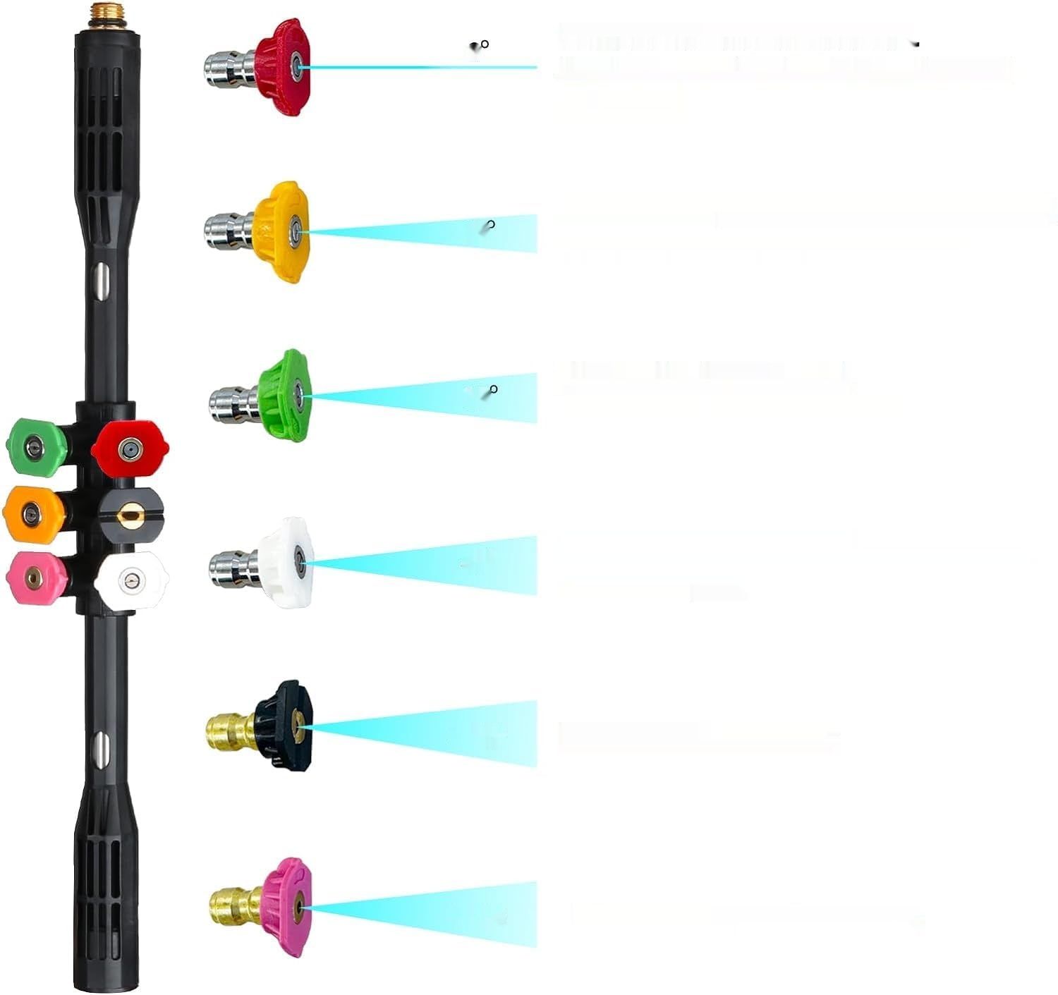 YUET Przedłużacz do myjki wysokociśnieniowej, lanca z 9 dyszami.