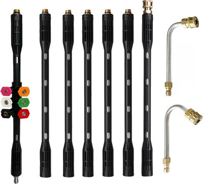 YUET Przedłużacz do myjki wysokociśnieniowej, lanca z 9 dyszami.