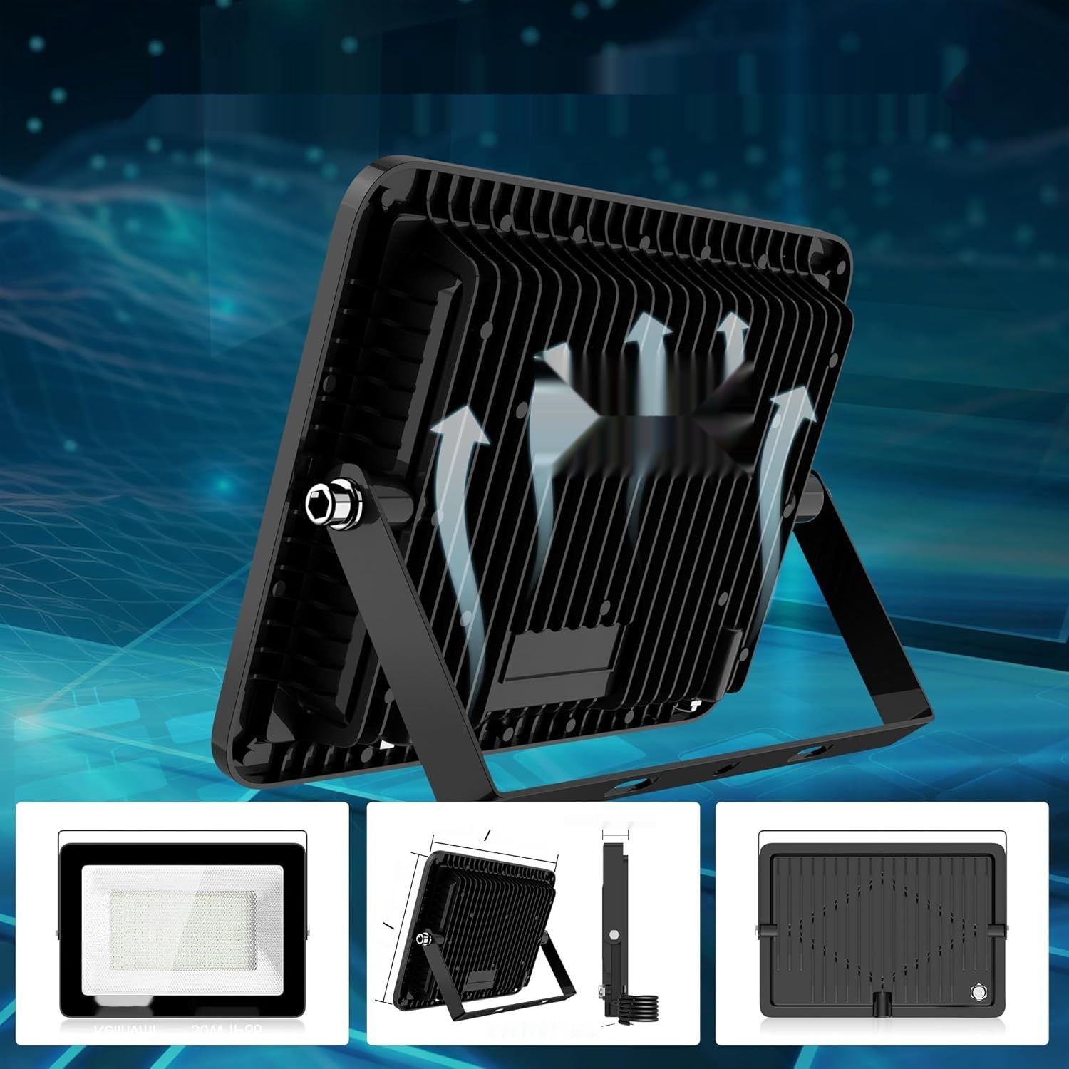 kelinvmi Reflektor LED 30W na zewnątrz, naświetlacz LED 3000lm, 6500K, IP66.