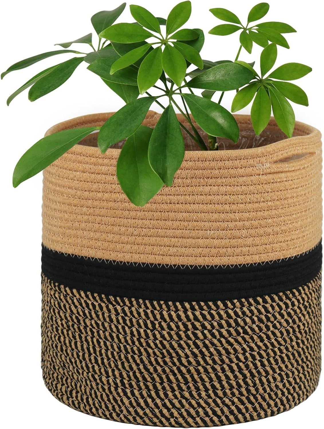 Tenn Well Doniczka na Kwiaty 30 cm z Wkładką (Czarny Brązowy)