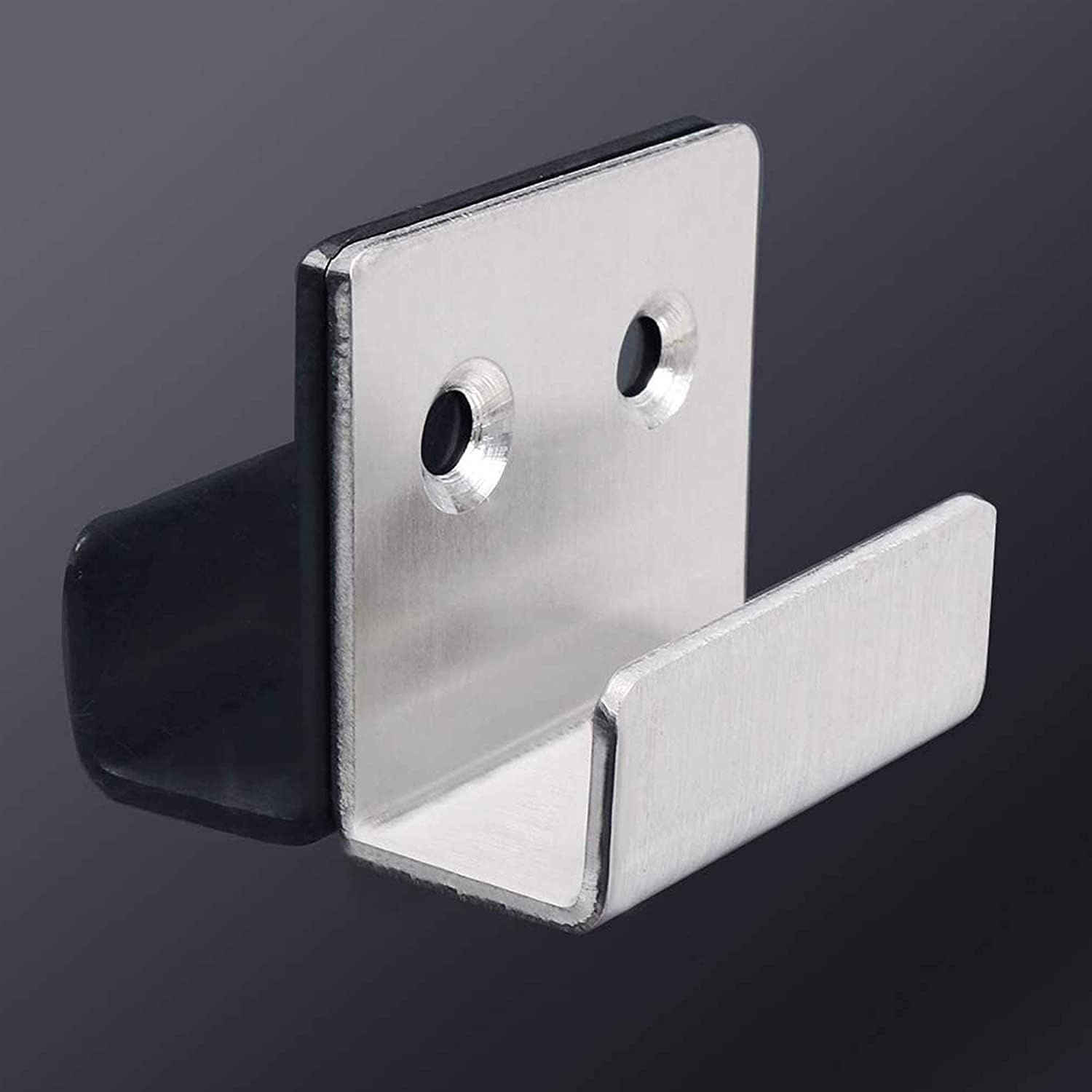 8 haczyków do garderoby, stal nierdzewna, z akcesoriami.