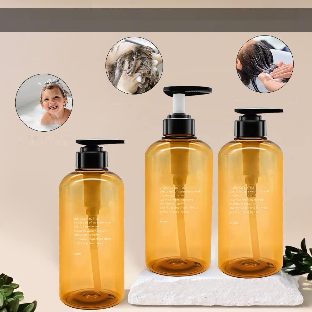 Dozownik do szamponu i odżywki, zestaw 3 sztuk, plastikowy dozownik.